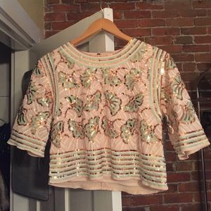 🎉SALE🎉Endless Rose Florence Cilantro Beaded Top